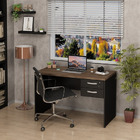 Mesa De Escritório 1.20x60 Com Gaveteiro Tampo 30mm Netmobil