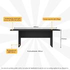 Mesa De Escritório 200cm Para Reunião Com Tampo 30mm Multimóv