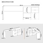 Mesa De Escritório 2 Gavetas Xangai Notável Preto