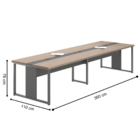 Mesa De Escritorio 3.60 First Nogueira Preto