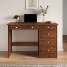 Mesa De Escritório 5 Gavetas 115 Cm Home Office Madeira Casta