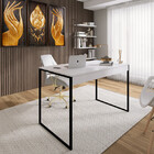 Mesa De Escritorio Branco Office 90cm Estilo Industrial - Est