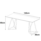 Mesa De Escritório Cavalete Bela Vista Cobre E Vidro New Green