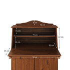 Mesa De Escritório Colonial Retrátil Secretária Madeira Casta