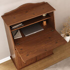 Mesa De Escritório Colonial Retrátil Secretária Madeira Casta