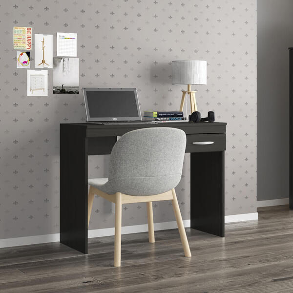 Mesa De Escritório Com 1 Gaveta - Preto