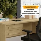 Mesa De Escritório Com 2 Gavetas 1 Com Chave Tampo Em Mdp De
