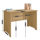 Mesa De Escritório Com 2 Gavetas 1 Com Chave Tampo Em Mdp De