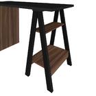 Mesa De Escritório Com 5 Gavetas Mississipi Preto Ipê