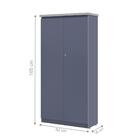 Mesa De Escritorio Com Armário 2 Portas Pampulha Azul