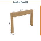 Mesa De Escritório Com Canaleta Para Fios Ficus 120cm Cabecas