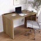 Mesa De Escritório Com Canaleta Para Fios Ficus 120cm Cabecas