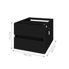 Mesa De Escritório Com Gavetas Essen Nogal Preto