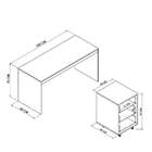 Mesa De Escritório Com Gaveteiro Home Office 3 Gv Branca