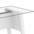 Mesa De Escritório Com Tampo De Vidro - Tecno Mobili - Branco
