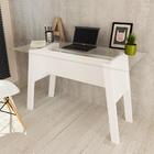 Mesa De Escritório Com Tampo De Vidro - Tecno Mobili - Branco