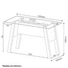 Mesa De Escritório Com Tampo De Vidro - Tecno Mobili - Branco