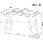 Mesa De Escritório Com Tampo De Vidro - Tecno Mobili - Carval