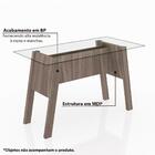 Mesa De Escritório Com Tampo De Vidro - Tecno Mobili - Carval