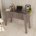 Mesa De Escritório Com Tampo De Vidro - Tecno Mobili - Carval