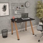 Mesa De Escritório Com Tomada 90cm Tecnoflex Preto