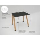 Mesa De Escritório Com Tomada 90cm Tecnoflex Preto