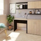 Mesa De Escritório Corp 25mm 100cm Bramov Móveis Preto/geneve