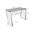 Mesa De Escritório Corp 25mm 100cm Bramov Móveis Preto/geneve