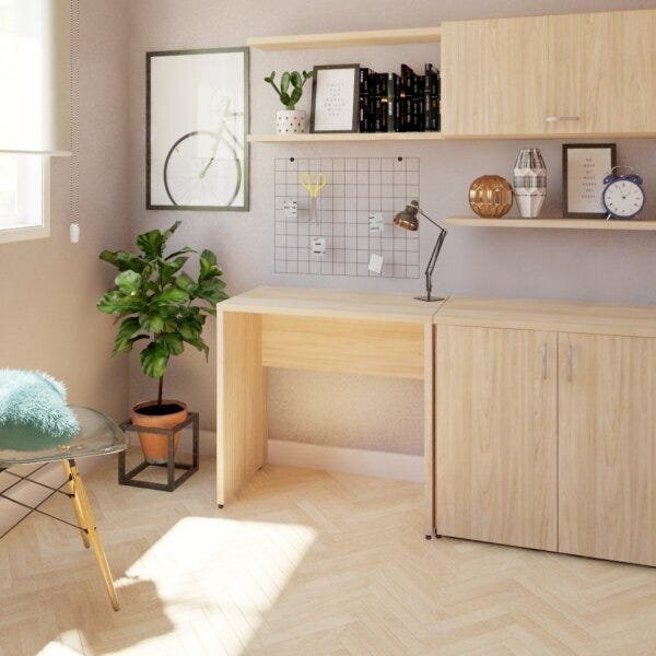 Mesa De Escritório Corp 25mm 110cm Bramov Móveis Geneve