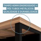 Mesa De Escritório Diretor Com Tampo 170cm Preto E Marrom Yes