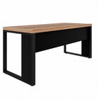 Mesa De Escritório Diretor Com Tampo 170cm Preto E Marrom Yes