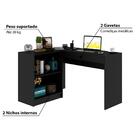 Mesa De Escritório Dubai 2 Gavetas E 2 Portas - Grafite