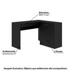 Mesa De Escritório Dubai 2 Gavetas E 2 Portas - Grafite