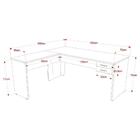 Mesa De Escritório Em L 180x160 Nogal E Preto Ônix Mpozenato