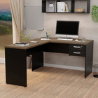 Mesa De Escritório Em L 1.20x1.50 Com Gaveteiro Tampo 30mm Ne