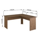 Mesa De Escritório Em L 1 50m Tampo 25mm 12153 Ative Artesano