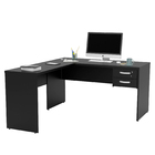 Mesa De Escritório Em L 1.60x1.50 Com Gaveteiro Tampo 30mm Ne