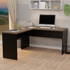 Mesa De Escritório Em L 1.60x1.50 Netmobil Tampo 30mm - Nogal