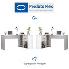 Mesa De Escritório Em L 2 Gavetas 3 Nichos Office Nt 2060  Br