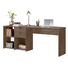 Mesa De Escritório Em L 2 Gavetas 3 Nichos Office Nt 2060  No