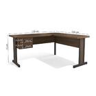 Mesa De Escritório Em L 2 Gavetas Versatile Munique 1,70m X 1