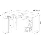 Mesa De Escritório Em L 3 Gavetas Me4101 Tecno Mobili - Amênd