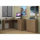 Mesa De Escritório Em L 3 Gavetas Me4101 Tecno Mobili - Amênd