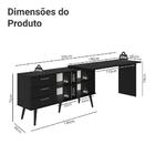 Mesa De Escritório Em L 3 Gavetas Prreto Lisboa Madesa Xa