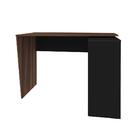 Mesa De Escritório Em L 4 Nichos Illinois Ipê Preto