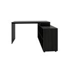 Mesa De Escritório Em L  Escrivaninha Diretor 8 Nichos Preto