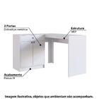 Mesa De Escritório Em L Com 2 Portas E 1 Gaveta Branco