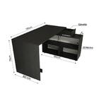 Mesa De Escritório Em L Dakar Com 1 Gaveta E 3 Nichos - Pret