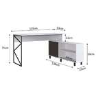 Mesa De Escritório Em L Deli 1pt Branca