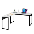 Mesa De Escritório Em L Industrial 1,50x1,50 Netmobil - Branco